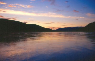 Tramonto sul fiume Yukon
