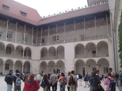 Cracovia - cortile del castello del Wawel
